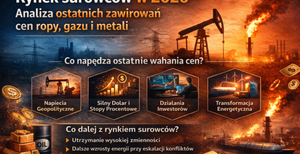 Rynek surowców w 2026 – analiza ostatnich zawirowań cen ropy, gazu i metali